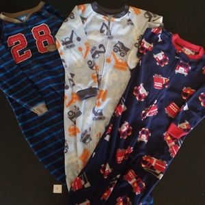 CARTER'S 3 4T Boys Footed PJ'S
